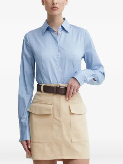 Hugo Boss Button Shirt In Blue