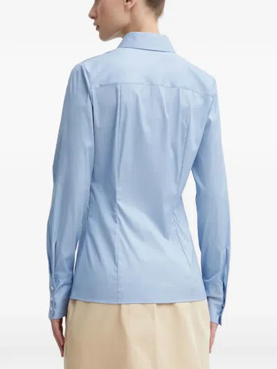 Hugo Boss Button Shirt In Blue