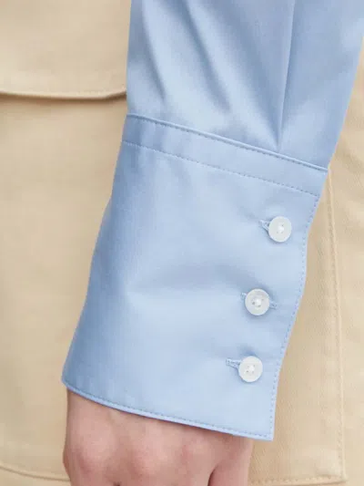 Hugo Boss Button Shirt In Blue