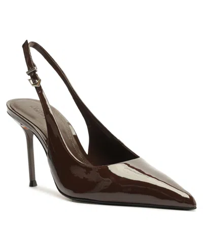 Schutz Paola Slingback Heel In Root Brown, Women's At Urban Outfitters In Brown