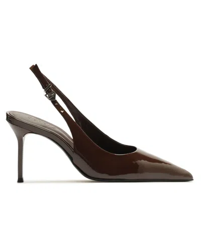 Schutz Paola Slingback Heel In Root Brown, Women's At Urban Outfitters In Brown