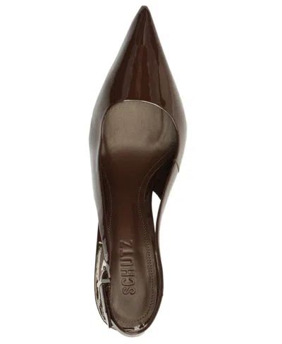 Schutz Paola Slingback Heel In Root Brown, Women's At Urban Outfitters In Brown