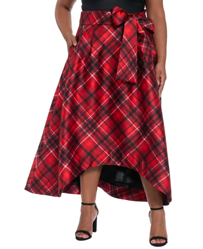 Muse Women's High-low Plaid Pattern Skirt In Multi