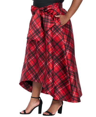 Muse Women's High-low Plaid Pattern Skirt In Multi