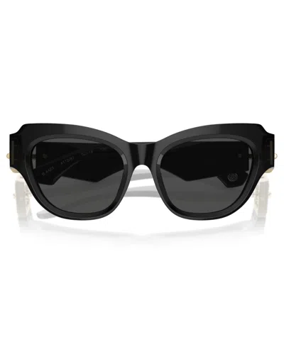 Burberry Beveled Acetate & Plastic Cat-eye Sunglasses In Dark Grey