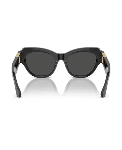 Burberry Beveled Acetate & Plastic Cat-eye Sunglasses In Dark Grey