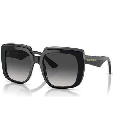 Dolce & Gabbana Square-frame Oversized Sunglasses In Schwarz