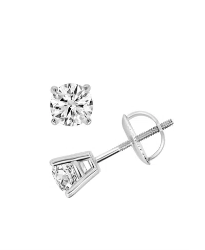 Macy's Diamond Stud Earrings (7/8 Ct. T.w.) In 14k White Gold In Metallic
