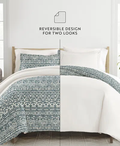 Ienjoy Home Ultra Soft Reversible 2-pc. Duvet Cover Set, Twin/twin Xl In Blue