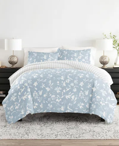 Ienjoy Home Ultra Soft Reversible 2-pc. Duvet Cover Set, Twin/twin Xl In Blue