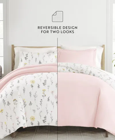 Ienjoy Home Ultra Soft Reversible 2-pc. Duvet Cover Set, Twin/twin Xl In Multi