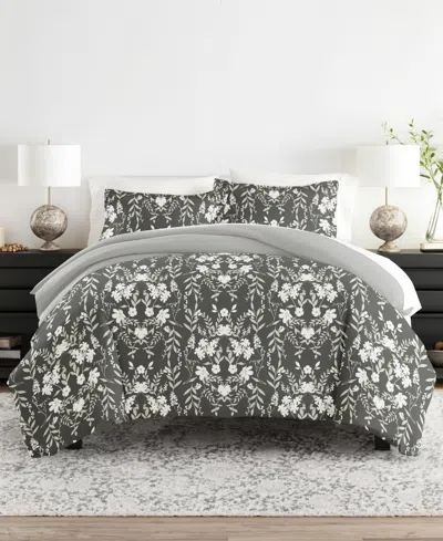 Ienjoy Home Utra Soft Reversible 3-pc. Duvet Cover Set, King/california King In Gray