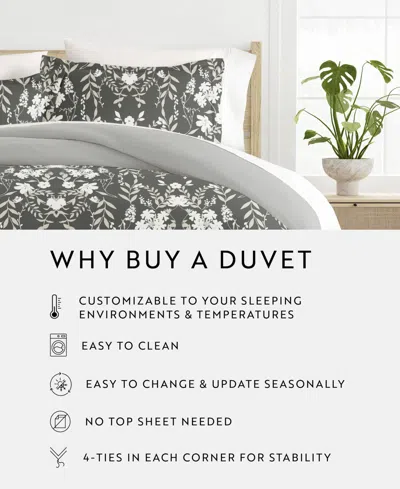 Ienjoy Home Utra Soft Reversible 3-pc. Duvet Cover Set, King/california King In Gray