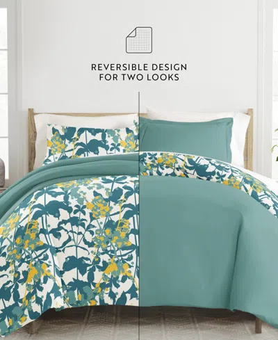 Ienjoy Home Utra Soft Reversible 3-pc. Duvet Cover Set, King In Green