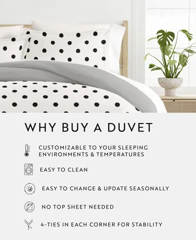 Ienjoy Home Utra Soft Reversible 3-pc. Duvet Cover Set, Queen In White