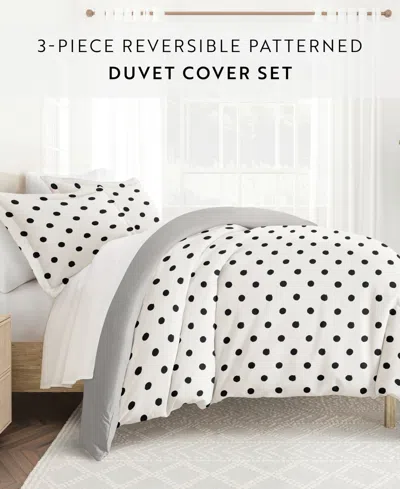 Ienjoy Home Utra Soft Reversible 3-pc. Duvet Cover Set, Queen In White