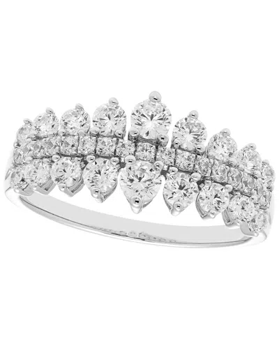Macy's Diamond Ring (1 Ct. T.w.) In 10k White Gold In Metallic