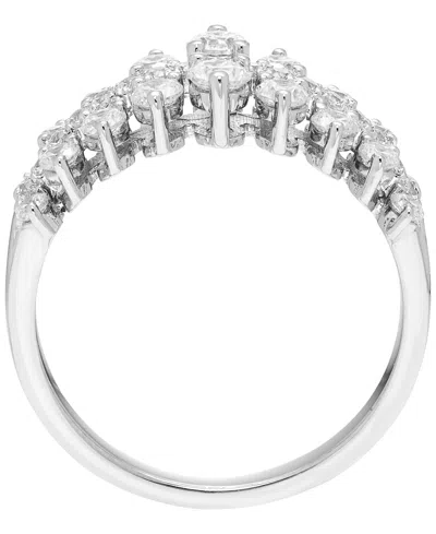 Macy's Diamond Ring (1 Ct. T.w.) In 10k White Gold In Metallic