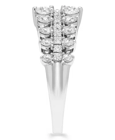 Macy's Diamond Ring (1 Ct. T.w.) In 10k White Gold In Metallic