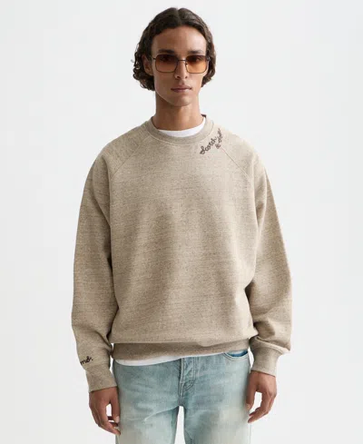 Scotch & Soda Men's Embroidered Long-sleeve Sweatshirt In Neutral