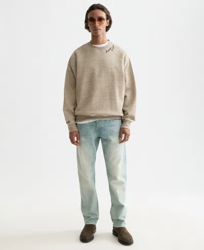 Scotch & Soda Men's Embroidered Long-sleeve Sweatshirt In Neutral