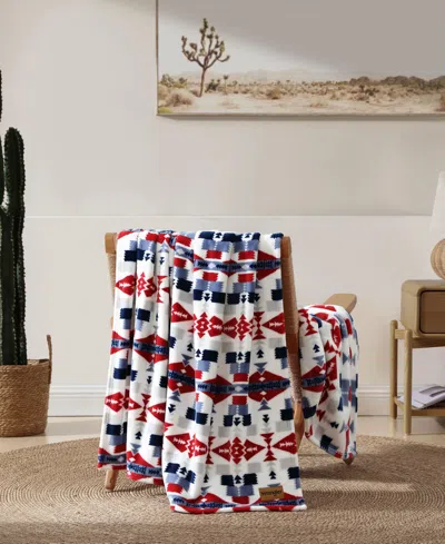 Wrangler Americana Printed Ultra Soft Plush Fleece Throw, 50" X 70" In Multi