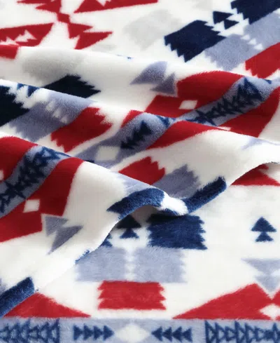 Wrangler Americana Printed Ultra Soft Plush Fleece Throw, 50" X 70" In Multi