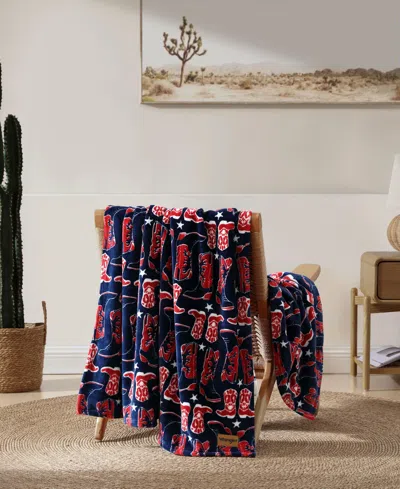 Wrangler Americana Printed Ultra Soft Plush Fleece Throw, 50" X 70" In Multi