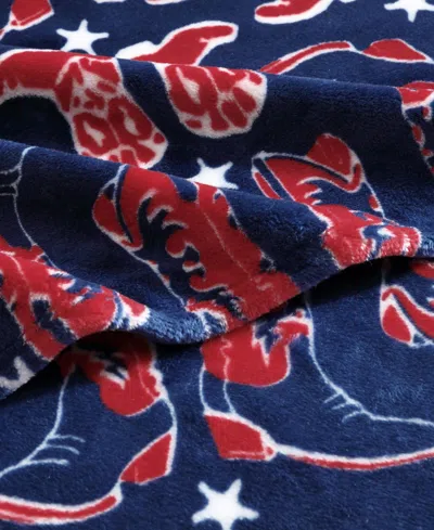 Wrangler Americana Printed Ultra Soft Plush Fleece Throw, 50" X 70" In Multi