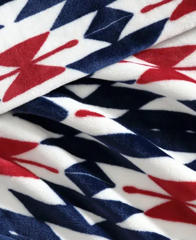 Wrangler Americana Printed Ultra Soft Plush Fleece Throw, 50" X 70" In Multi