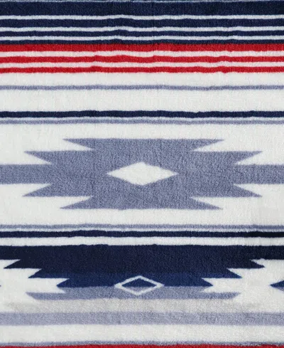 Wrangler Americana Printed Ultra Soft Plush Fleece Throw, 50" X 70" In Multi