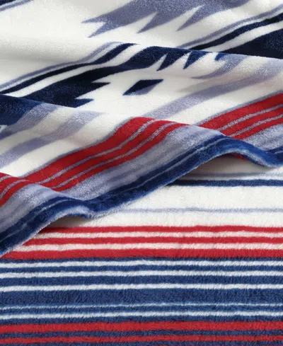 Wrangler Americana Printed Ultra Soft Plush Fleece Throw, 50" X 70" In Multi