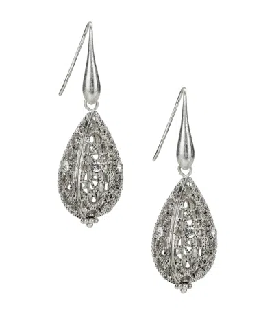 Patricia Nash Silver Plated Teardrop Earrings In Metallic