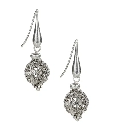 Patricia Nash Silver Plated Bead Drop Earrings In Metallic