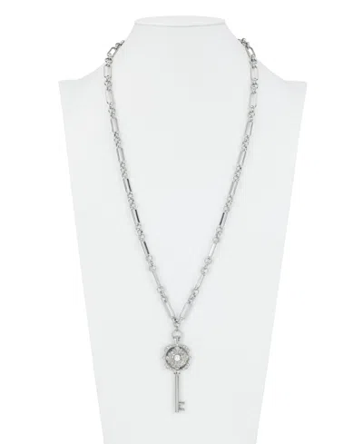 Patricia Nash Byzantine Collection Long Key Pendant Necklace In Metallic
