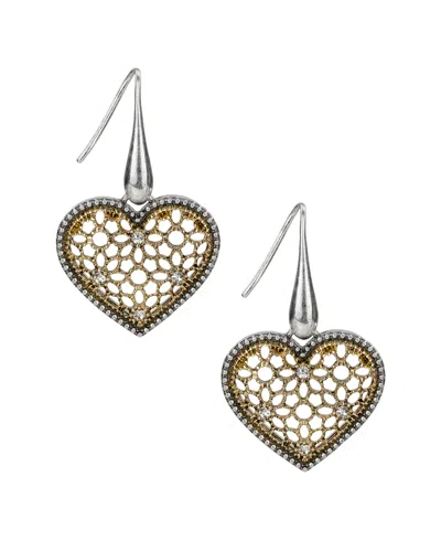 Patricia Nash Heart Drop Earrings In Metallic