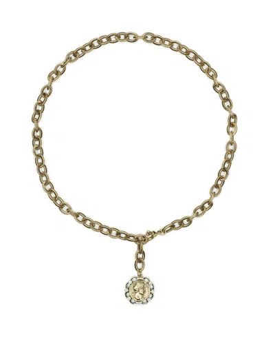 Patricia Nash Gold Plated Coin Pendant Necklace In Gold