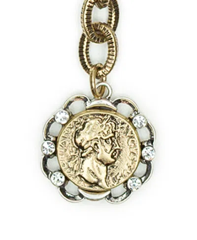 Patricia Nash Gold Plated Coin Pendant Necklace In Gold
