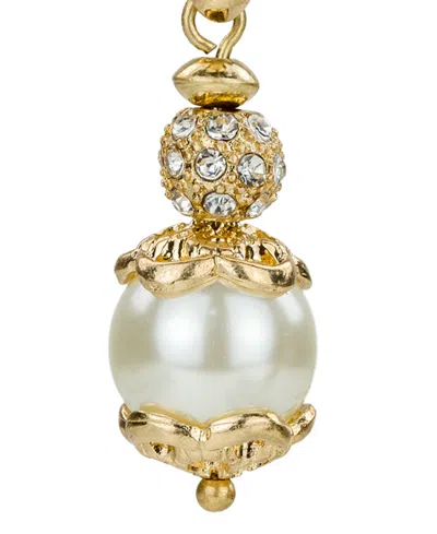 Patricia Nash Wire Drop Cultivated Pearl Earrings In Gold