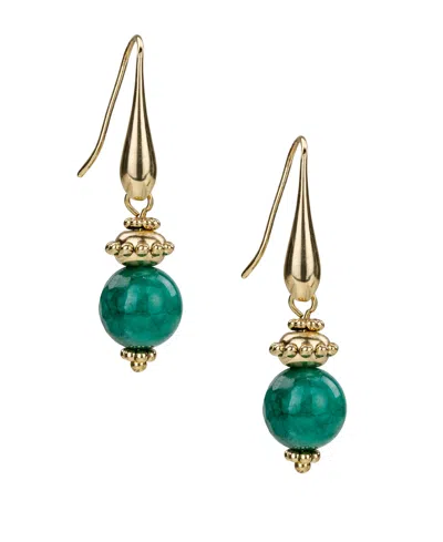 Patricia Nash Gold Plated Beaded Drop Earrings In Gold