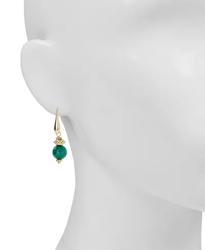 Patricia Nash Gold Plated Beaded Drop Earrings In Gold