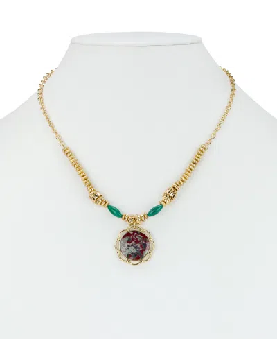 Patricia Nash Gold Plated Large Pendant Necklace In Gold