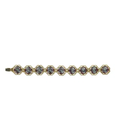 Patricia Nash Gold Plated Box Clasp Link Bracelet In Gold