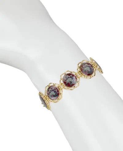 Patricia Nash Gold Plated Box Clasp Link Bracelet In Gold