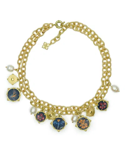 Patricia Nash Gold Plated Double Chain Charm Necklace In Gold