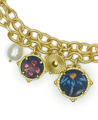 Patricia Nash Gold Plated Double Chain Charm Necklace In Gold