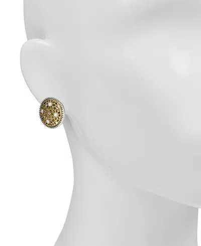 Patricia Nash Button Clip On Stud Earrings In Gold