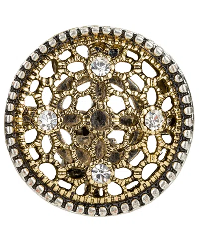 Patricia Nash Button Clip On Stud Earrings In Gold