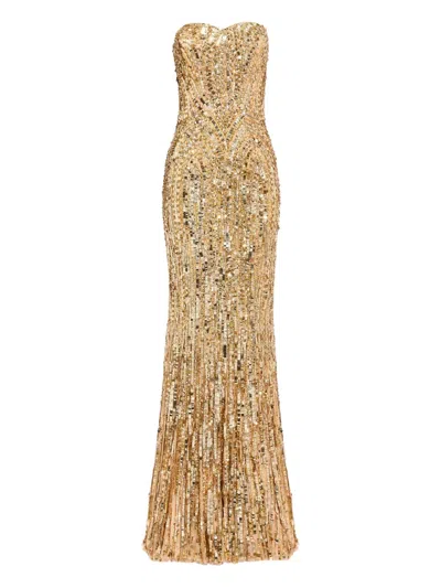 Jenny Packham Sequin-embellished Strapless Euphoria Dress In Multi