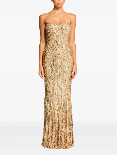 Jenny Packham Sequin-embellished Strapless Euphoria Dress In Multi
